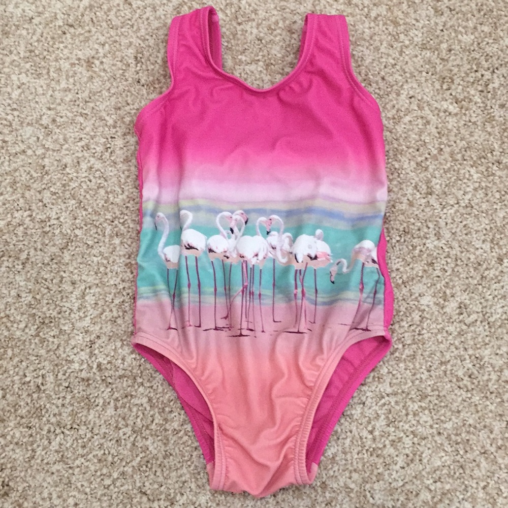 Baby Gap flamingo swimsuit baby girls size 2t